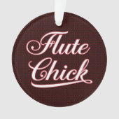 White Fluit Chick Script Ornament (voorkant)