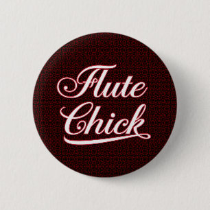 White Fluit Chick Script Ronde Button 5,7 Cm