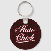 White Fluit Chick Script Sleutelhanger (Voorkant)