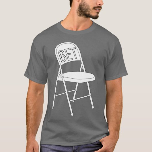 White Folding Chair BET Battle of Montgomery Alaba T-shirt (Voorkant)