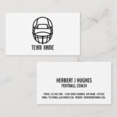 White Football Helmet, Footballer, Football Coach Visitekaartje (Voorkant / Achterkant)