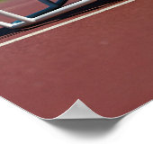 White Football Helmet on Court Line Poster (Hoek)