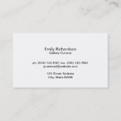 White Foreground Black and Blue Bokeh Border Visitekaartje (Achterkant)