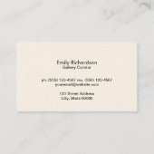 White Foreground Black and Deep Paars Border Visitekaartje (Achterkant)