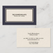 White Foreground Black and Deep Paars Border Visitekaartje (Voorkant / Achterkant)