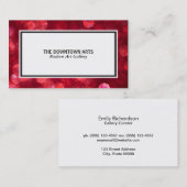 White Foreground Black and Red Bokeh Border Visitekaartje (Voorkant / Achterkant)