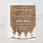 White Forest Baby shower Invites Kaart (Voorkant)