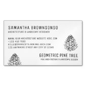 White Forest Tree Rustic Pine Cone Magnetisch Visitekaartje (Voorkant)