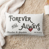 White Forever Always Heart Gepersonaliseerde bruil Kussen (Deken)