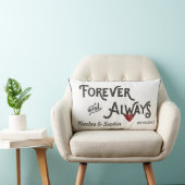White Forever Always Heart Gepersonaliseerde bruil Kussen (Stoel)