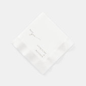 White Forever You Gouden Tekst Bruiloft Cocktail Servet (Hoek)