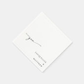 White Forever You Paar Namen Bruiloft Cocktail Servet (Hoek)