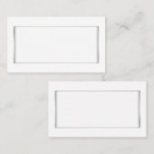 White Formal Place Cards Plaatskaartje (Voorkant / Achterkant)