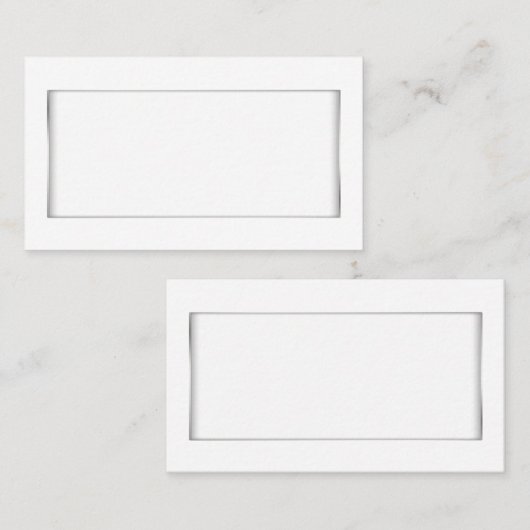 White Formal Place Cards Plaatskaartje (Voorkant / Achterkant)
