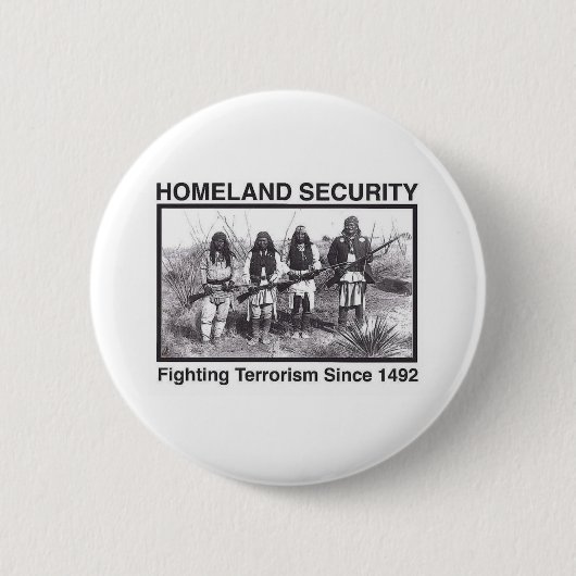 White foto Indian Homeland Security Ronde Button 5,7 Cm (Voorkant)