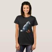 White Fox Flowers  Animal Fox 2 T-shirt (Voorkant volledig)