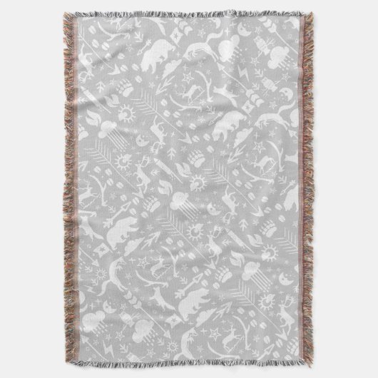 White Fox Gray Moon Clouds Beer Deer Lodge Boys Deken (Voorkant Verticaal)