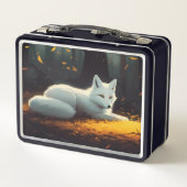 White Fox Metal Lunch Box (Achterkant)