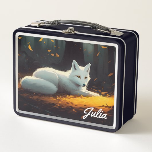 White Fox Metal Lunch Box (Voorkant)