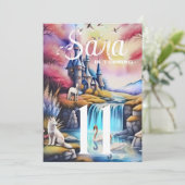 White Fox Party Kaart (Staand voorkant)