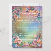 White Fox Party Kaart (Achterkant)