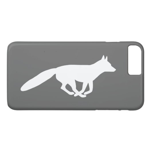 White Fox Silhouette Case-Mate iPhone Case (Achterkant (Horizontaal))