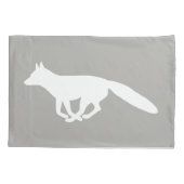 White Fox Silhouette Kussensloop (Achterkant)