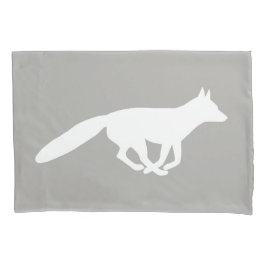 White Fox Silhouette Kussensloop