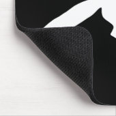 White Fox Silhouette | Wildlife zwart en wit Muismat (Hoek)