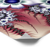 White Fractal Flowers Poster (Hoek)