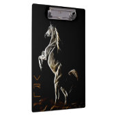 White Fractal Horse Clipboard Klembord (Rechts)