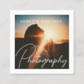 White frame photography  vierkante visitekaartje (Voorkant)