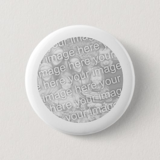 White Framed Round Photo Button (Voorkant)