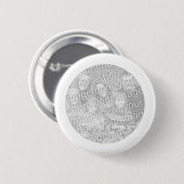 White Framed Round Photo Button (Voorkant /achterkant)