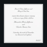 White Framed Wedding Invitation Kaart<br><div class="desc">Elegant white framed trouwuitnodiging Andere lijst kleuren en monogrammen beschikbaar. Monogrammen,  kaartversieringen en als u wilt dat ik dit of een ander product in mijn winkel aanpast,  kunt u contact met mij opnemen op malucphotography@gmail.com</div>