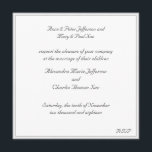 White Framed Wedding Invitation Kaart<br><div class="desc">Elegant white framed trouwuitnodiging Andere lijst kleuren en monogrammen beschikbaar. Monogrammen,  kaartversieringen en als u wilt dat ik dit of een ander product in mijn winkel aanpast,  kunt u contact met mij opnemen op malucphotography@gmail.com</div>