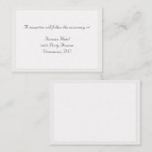 White Framed Wedding RSVP Receptie Kaart (Voorkant / Achterkant)