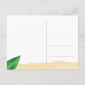 White Frangipani Beach Weddenschap Briefkaart (Achterkant)