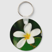 White Frangipani Canvas — laptophoes Servin Sleutelhanger (Voorkant)