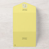 White Frangipani Flowers, on Sage, Wedding All In One Uitnodiging (Buitenkant)