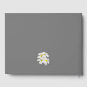 White Frangipani Flowers, op Medium Grey, Wedding Gastenboek (Achterkant)