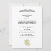 White Frangipani Flowers, op Medium Grey, Wedding Kaart (Achterkant)