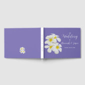 White Frangipani Flowers, Periwinkle, Weddenschap Gastenboek (Volledig)
