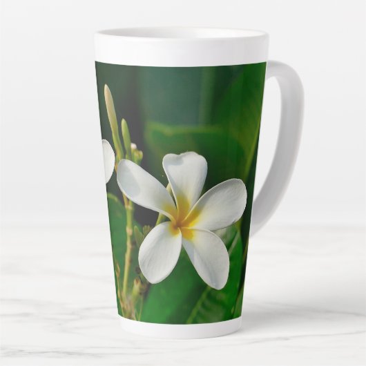 White Frangipani Latte Mok (Rechterhoek)