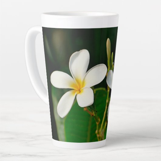 White Frangipani Latte Mok (Linkerhoek)