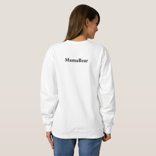 White Free Hugs Sweatshirt - geen kap (Achterkant volledig)