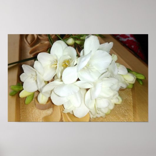 White Freesia Bouquet Poster (Voorkant)