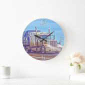 White Freight Truck - Truck and Highway Art Grote Klok (Huis)