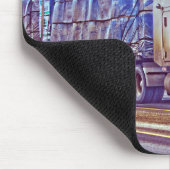 White Freight Truck - Truck and Highway Art Muismat (Hoek)