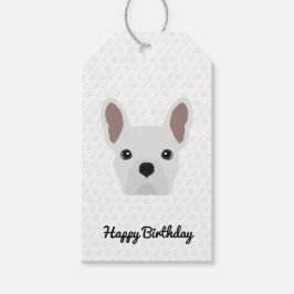 White French Bulldog Birthday Cadeaulabel